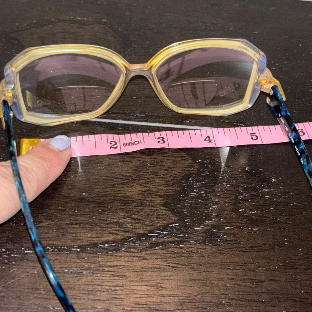 Vintage Silhouette FRAMES‎ | Blue Marbled Geometric Oversized Eyeglasses Austria